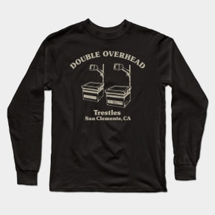 Double Overhead Trestles, San Clemente CA - Dark Long Sleeve T-Shirt